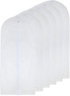 Dress Bags for Hanging Clothes 24'' x 54'' Long Dress Hanging Garment Bag White by HomeClean