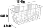 2 Set LeleCAT Hanging Wall Basket Organizer Over the Cabinet Door Adhesive Wire - Image 5