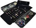 Velvet Travel Jewelry Case Roll Bag Organizer by SCIKHEFT