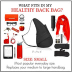 AmeriBag 17" Microfiber Crossbody Sling Healthy Back Bag - Image 9