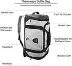 Gym Duffle Bag Backpack Waterproof Sports Duffel Bags Travel Weekender Bag - Image 3