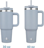 40 oz Tumbler with Handle and 2 Straws, 2 in 1 Lid Insulated Water Bottle - Image 3