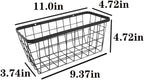 2 Pack Hanging Wall Basket Organizer Over the Cabinet Door Wire Baskets - Image 2
