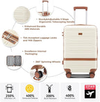 Luggage Sets 3 Piece with spinner wheels, PC+ABS Hard Shell Travel Luggage - Image 4