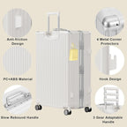 AnyZip Luggage Sets 2 Piece Aluminum Frame Carry On and Checked Suitcase PC ABS - Image 4