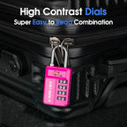 SURE LOCK TSA Approved 4-Digit Resettable Combination Luggage Locks - Image 6