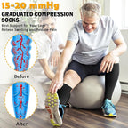 CASMON 2 Pairs Zipper Compression Socks - Image 2