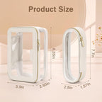 Travel Clear Makeup Bag with Makeup Brush Bag, Leather Makeup Case Toiletry Bag - Image 6