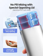 Vaydeer Metal 7 Day Pill Organizer 2 Times a Day – AM PM Weekly Travel Pill Case - Image 4