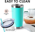 HASLE OUTFITTERS 20oz Stainless Steel Tumblers Bulk, Insulated Travel Cup - Image 3