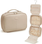 EACHY Toiletry Bag with Hanging Hook, Travel Makeup Bag PU Leather Cosmetic Bags by EACHY