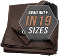 Tarp Cover Brown/Black Heavy Duty 8'X10' Thick Material, Waterproof, RV Or Pool by Trademark+Supplies