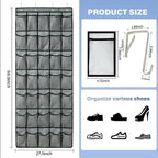 35Large Pockets Over The Door Shoe Organizer, Mesh Pockets Shoe Holder Rack - Image 2