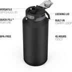 ZULU Powerfill Pro 64oz Half Gallon Stainless Steel Water Bottle - Image 3
