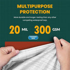 Tarp Cover White Heavy Duty 20 Mill Thick Material, Waterproof 20'X20' Great - Image 3