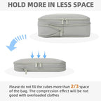 BAGAIL 4 Set/6 Set/8 Set Compression Packing Cubes Travel Accessories - Image 5