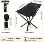 Small Camping Chair, Compact Folding Camping Chair - Image 2