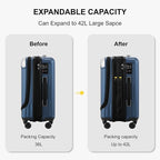 LEVEL8 Grace Carry On Luggage Airline Approved, 20 Inch Expandable Hardside - Image 4