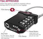 ZHEGE TSA Approved Luggage Lock, Travel Lock, 000 Combination Options, 5.5in - Image 2