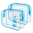Lermende 2pcs Clear Toiletry Bag TSA Approved Travel Bag, Carry On by Lermende