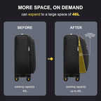 LEVEL8 Carry On Luggage with Compartment, 20 Inch Softside Expandable Travel - Image 6