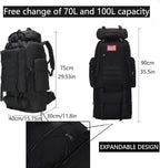 Hiking Backpack for Men 70L/100L Camping Backpack Military Rucksack Molle 3 - Image 4