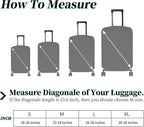 Suitcase Protector Plus 1 Luggage Tag, Sunflower Orchids Travel Suitcase Cover - Image 2