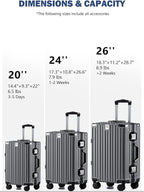 HotWay 26 Inch Aluminum Frame Luggage - Image 3