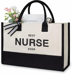 TOPDesign Embroidery Canvas Tote Bag by TOPDesign