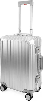 All Aluminum Luggage Suitcase 3 Sizes TSA Lock Carry On Silver - Image 4