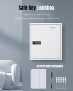 Uniclife 60 Position White Key Cabinet Steel Security Storage Box - Image 7