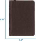 Samsill Vintage Leather Mini 3 Ring Zipper Binder, 1 Inch Round Ring Capacity - Image 2