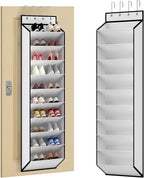 KEEPJOY 10 Tiers White Over Door Shoe Organizer Storage, Hanging Shoe Holder by KEEPJOY