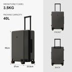 LEVEL8 Elegance Carry-on Suitcase, 20 Inch Carry on Luggage, Hardside Large - Image 8