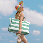 Becokan Beach Bags for Women Large Waterproof Beach Tote Bag Zipper Beach Bags - Image 5
