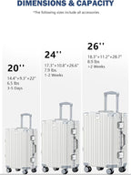 HotWay 26 Inch Aluminum Frame Luggage - Image 3