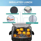 iknoe Large Foldable Cooler Bag, 8.5L Insulated Lunch Bag, Leakproof Lunch - Image 6