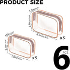 AURUZA 6 Pack Travel Toiletry Bag, TSA Approved Cosmetic Bag - Image 2