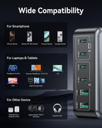 270W USB C Charger Block, Rocoren 6 Port Multi USB-C Charging Station, 100W PD - Image 7