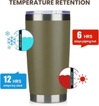 MEWAY 20oz Tumbler 8 Pack Double Wall Vacuum Insulated Travel Mug Bulk - Image 6
