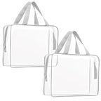 2Pcs Crystal Clear PVC Travel Toiletry Bag Kit by ROYBENS