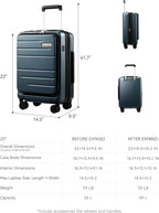 LUGGEX Carry On Luggage 22x14x9 Airline Approved, Expandable Polycarbonate - Image 9