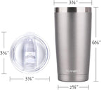 SUNWILL Travel Coffee Tumbler 20 oz, Insulated Mug - Image 3