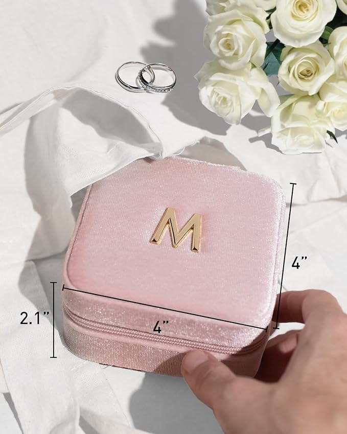 Vlando Birthday Gifts for Women Friendship, Personalized Initial Jewelry Box - Image 4