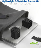 Acer US to Europe Plug Adapter, Universal Travel Adapter, International Power - Image 4