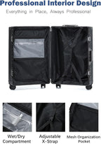 HotWay 20 Inch Aluminum Frame Carry On Luggage - Image 6