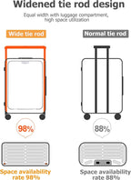 feilario 20'' Aluminum Frame Wide Handle PC Hardside Carry On Luggage - Image 2
