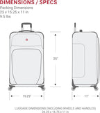 SwissGear Sion Softside Expandable Luggage, Dark Grey, Checked-Medium 25-Inch - Image 7