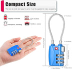 ZHEGE TSA Cable Luggage Lock 3 Digit Combination Padlock - Image 5