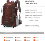 MOUNTAINTOP 25L/40L Hiking Backpack, Lightweight Travel Backpack - Image 2